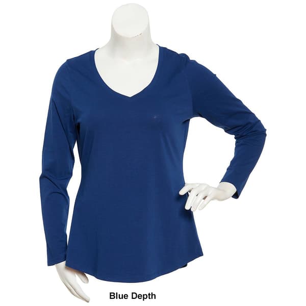 Juniors Plus Aveto Long Sleeve V-Neck Tee - Boscov's