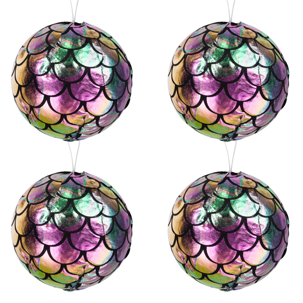 Northlight 4ct. Mermaid Iridescent Christmas Ball Ornaments