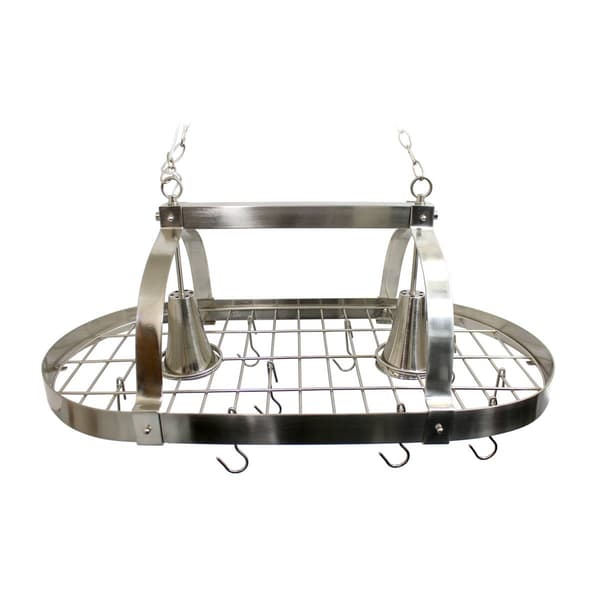 Elegant Designs 2 Bulb Kitchen Pot Rack w/Downlight
