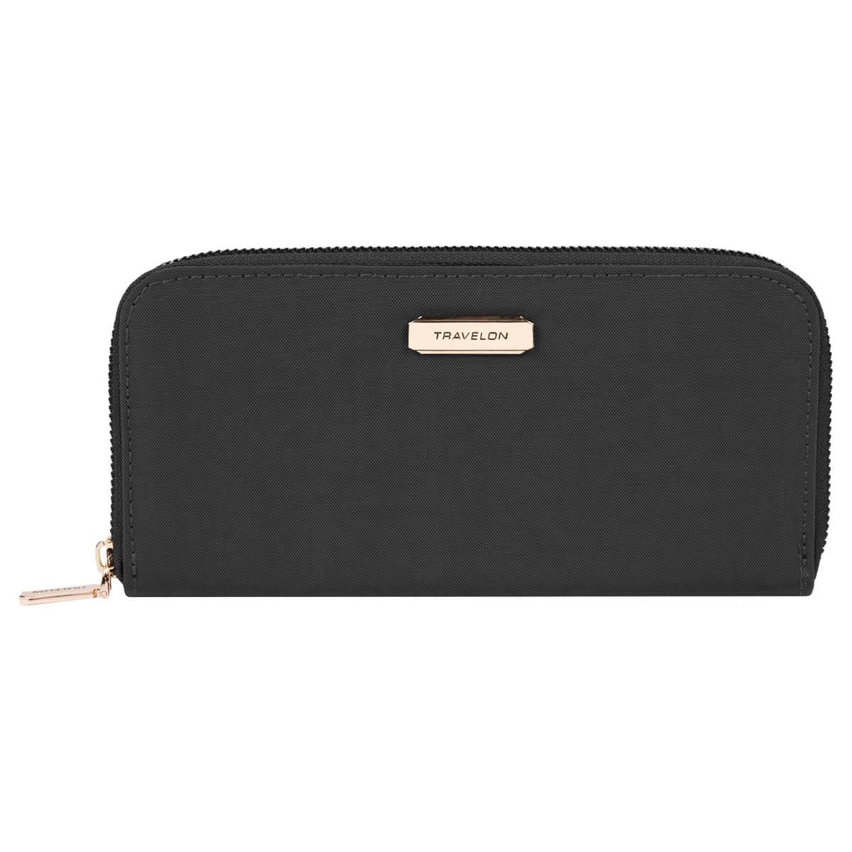 Womens Travelon Nylon RFID Blocking Zip Wallet