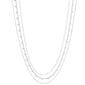 Design Collection Silver-Tone 3 Row Shaky Disc Necklace - image 1