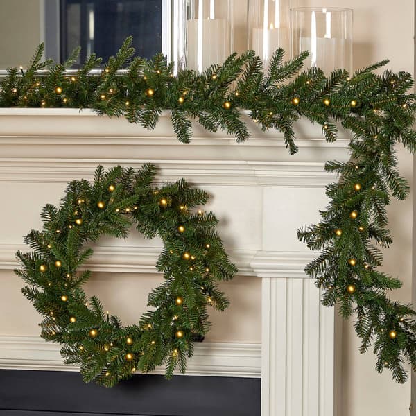 Seasonal LLC LED Dakota Pine 24in. Artificial Christmas Wreath
