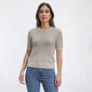 Womens Preswick & Moore® Short Sleeve Marled Pointelle Sweater - image 1