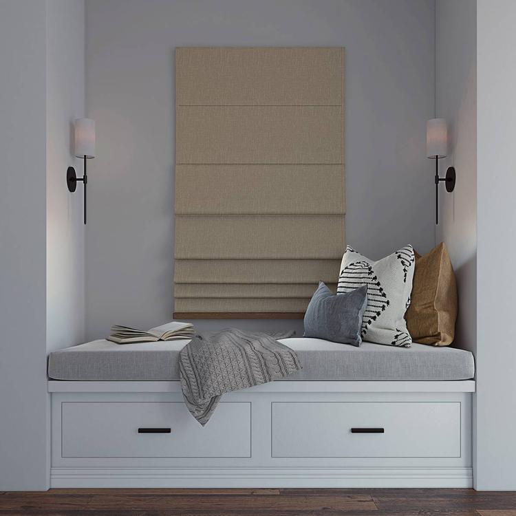 Sun Zero® Pryer Textured 100% Blackout Cordless Roman Shade