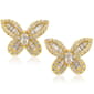14kt. Gold Plated Baguette & Marquise-Cut Butterfly Earrings - image 1