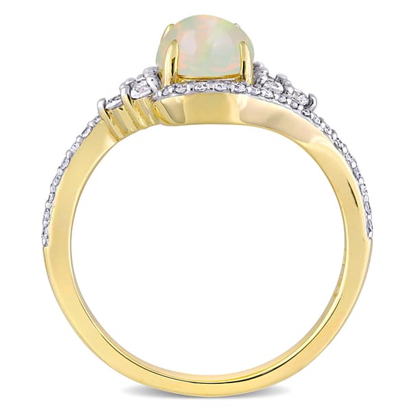 Gemstones Classics™ 10kt. Yellow Gold Ethiopian Yellow Opal Ring