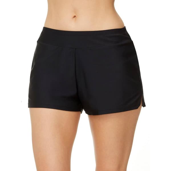 Womens Island Waves Solid Swim Shorts
