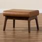 Baxton Studio Bianca Tan Faux Leather Effect Ottoman - image 8