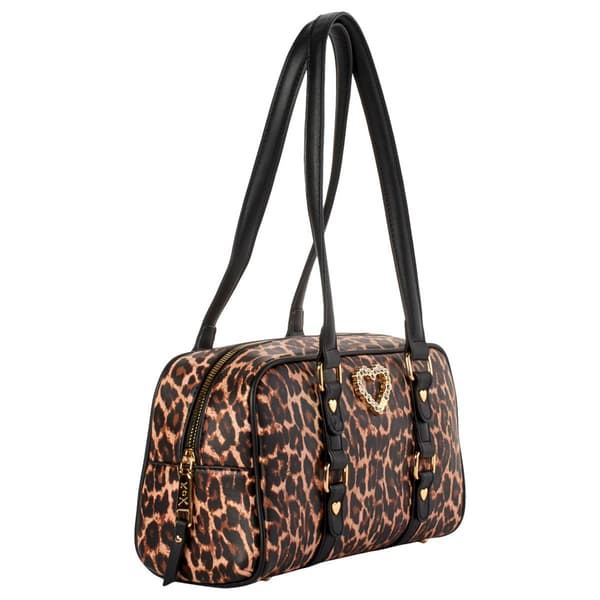 Betsey Johnson Xokian Leopard E/W Shoulder Bag with Belt $88
