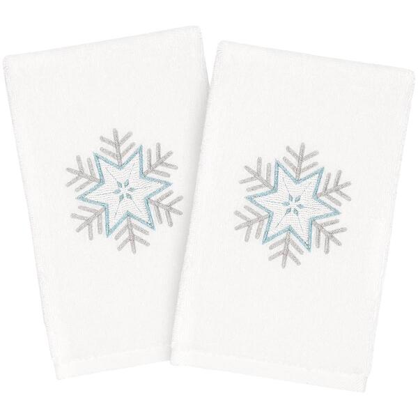 Linum Home Textiles Christmas Crystal Hand Towel Set Of 2 - image 