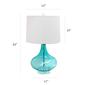 Elegant Designs Glass Table Lamp w/Fabric Shade - image 4