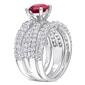 Gemstone Classics&#8482; Lab Created Ruby & White Sapphire Bridal Set - image 3