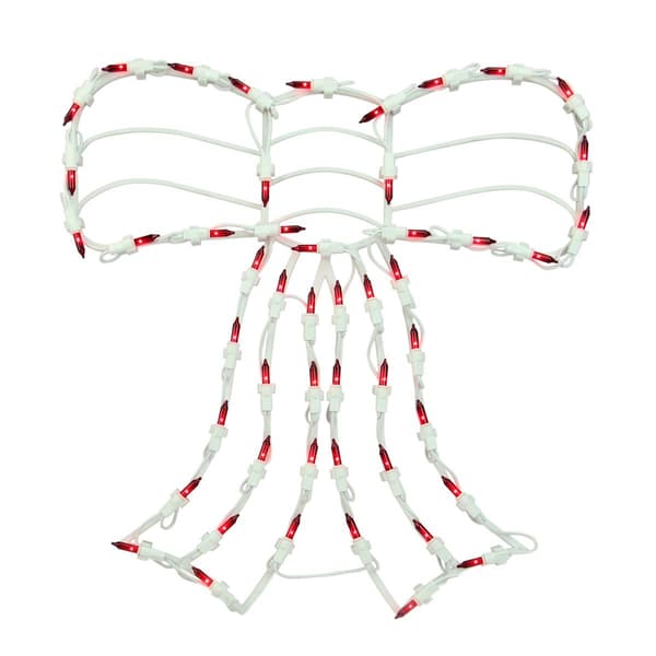 Northlight Seasonal 18in. Pre-Lit Red Bow Window Silhouette