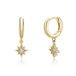 Brilliant Grown 18kt. Gold-Plated Lab-Grown Diamond Star Earrings - image 3