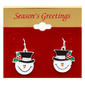 Smiling Snowman Head Earrings - image 2