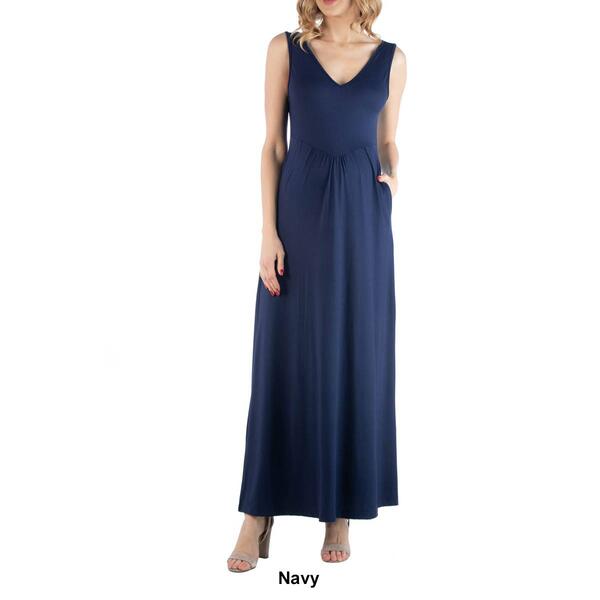 Plus Size 24/7 Comfort Apparel Sleeveless Maternity Maxi Dress