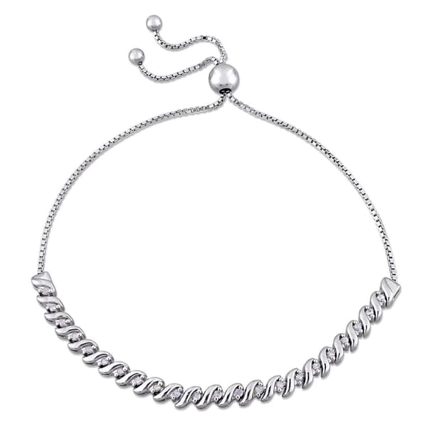 Diamond Classics&#40;tm&#41; Sterling Silver 1/4ctw. Diamond Bracelet