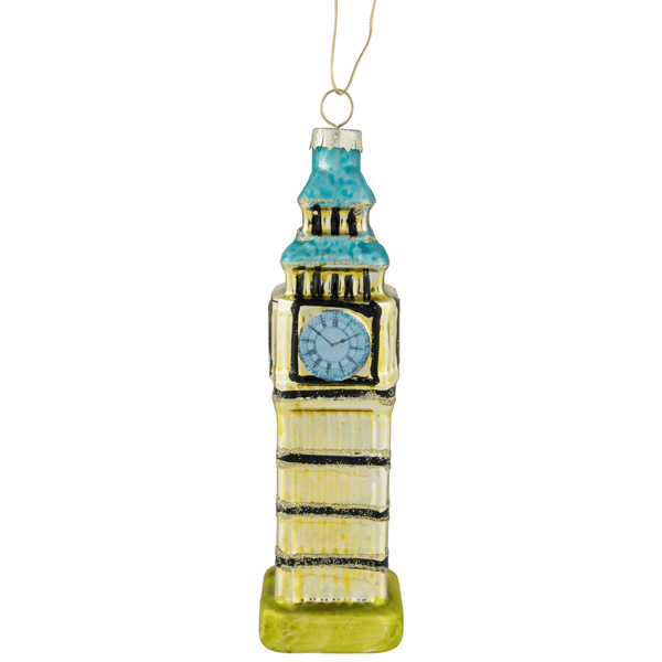 Northlight Golden Big Ben Glittered Glass Christmas Ornament
