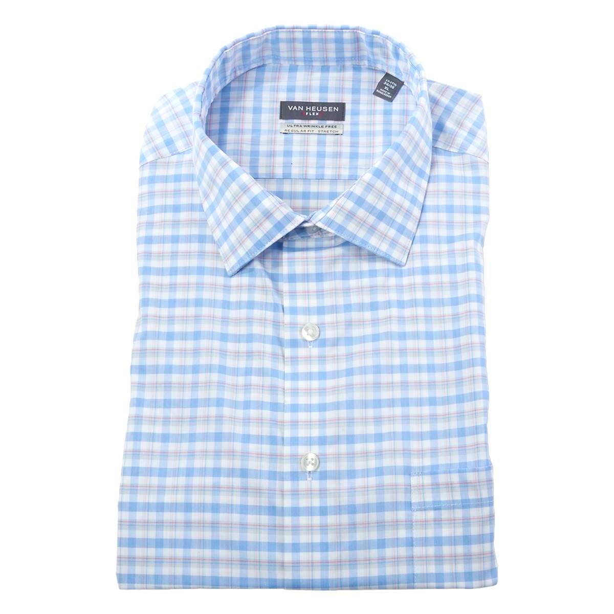 Mens Van Heusen® Regular Fit Stretch Dress Shirt - Blue...