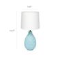 Simple Designs Textured Stucco Ceramic Oval Table Lamp - image 7
