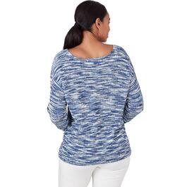 Plus Size Skye''s The Limit Sky And Sea Long Sleeve Sweater