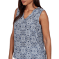 Womens Emaline Sapphire Serenade II Sleeveless Medallion Blouse - image 5