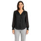 Womens Zac & Rachel Long Sleeve Button Down Dot Satin Blouse - image 1