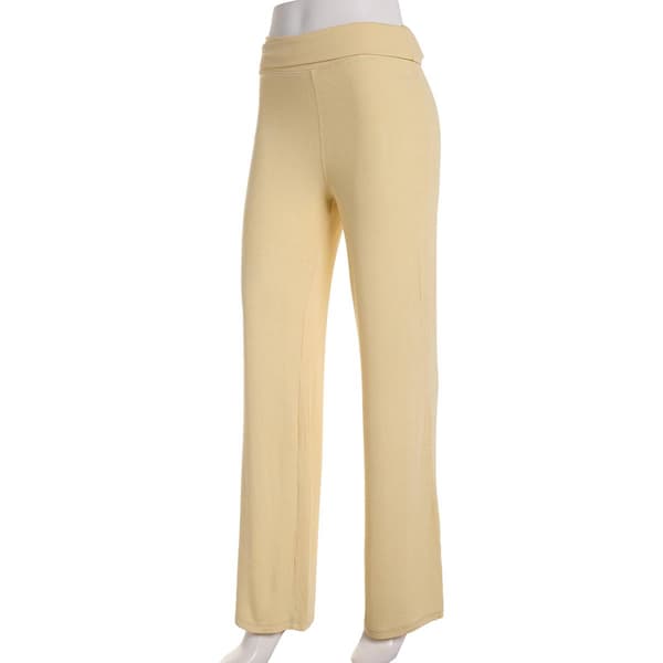 Juniors No Comment Fold Over Flare Lounge Pants - image 