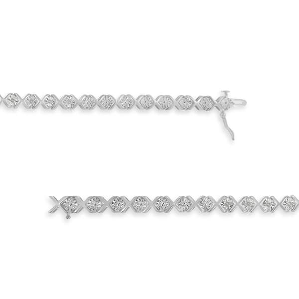 Haus of Brilliance Sterling Silver 1/10ctw. Bracelet