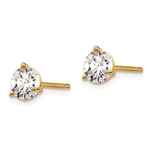Pure Fire 14kt. Yellow Gold Lab Grown 1ctw. Diamond Earrings
