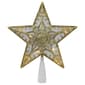 Northlight Seasonal 9in. LED Gold Glitter Star Tree Topper - image 1