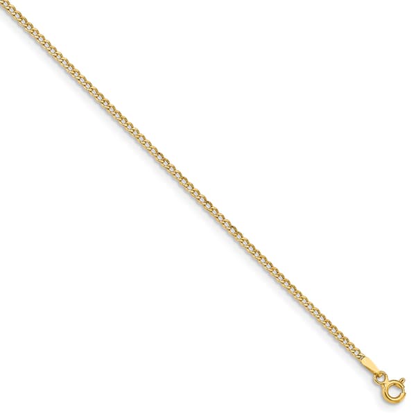 Gold Classics&#40;tm&#41; 1.85mm. 14kt. Semi Solid Curb Link Anklet - image 