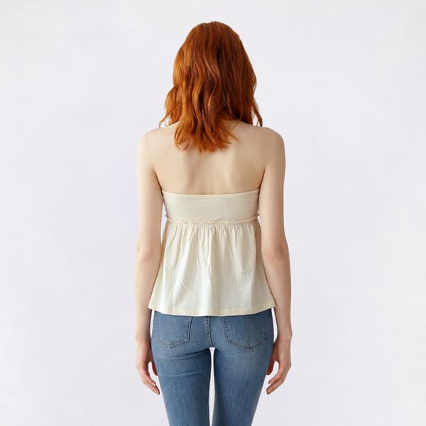 Juniors Derek Heart Button Front Babydoll Tube Top