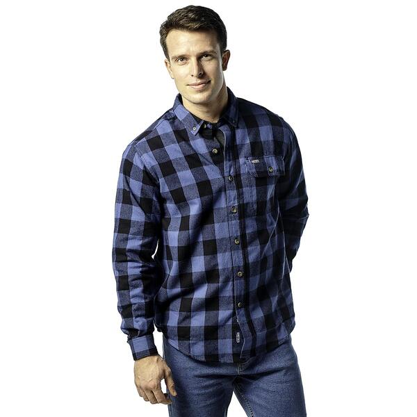 Mens Smith''s Long Sleeve Buffalo Plaid Flannel Shirt - image 