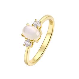 June Birthstone Mother of Pearl & Cubic Zirconia Ring