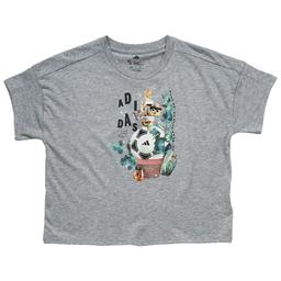 Girls (7-16) adidas® Short Sleeve Plant Heather Drop Shoulder Tee