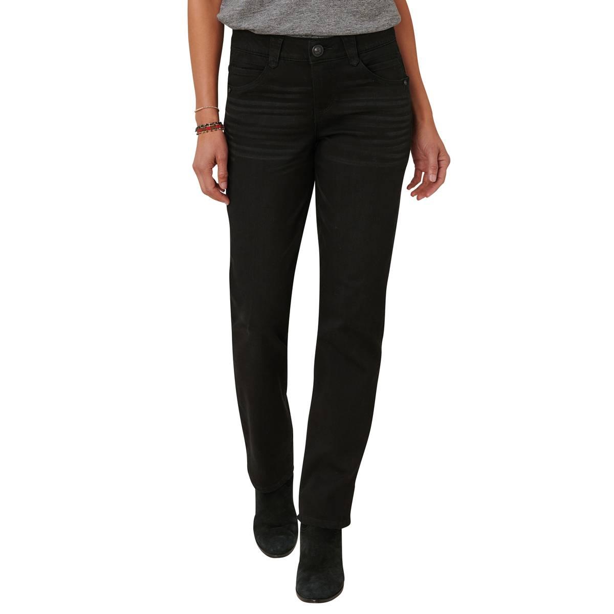Womens Democracy “Ab”solution® Black Straight Leg Jeans
