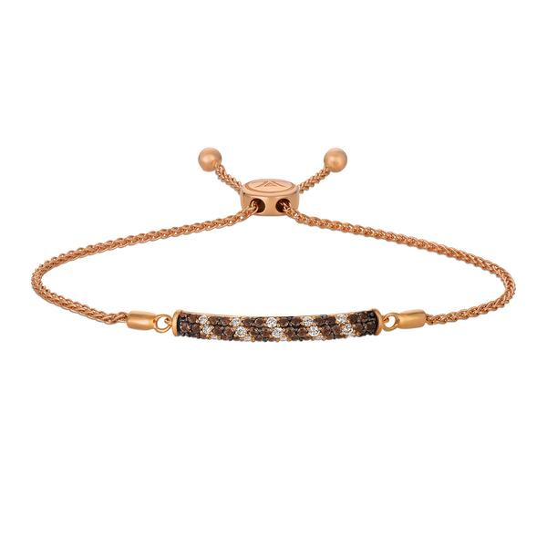 Le Vian(R) Chocolate Quartz(R) & Alternating Diamond Bolo Bracelet - image 