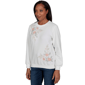 Petite Alfred Dunner Classics Floral Embroidered Sweatshirt - image 4