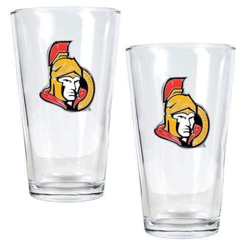 NHL Ottawa Senators 2pc. Pint Ale Glass Set
