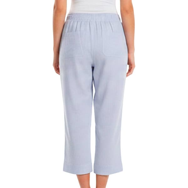 Plus Size Briggs Pull On Elastic Waist Linen Capris