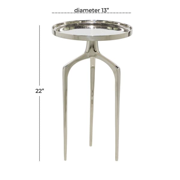 9th & Pike&#174; Contemporary Round Silver Aluminum Raised Edge Table