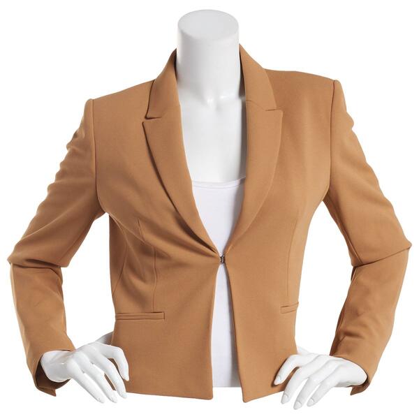 Petites Calvin Klein Long Sleeve Scuba Crepe Open Jacket - image 