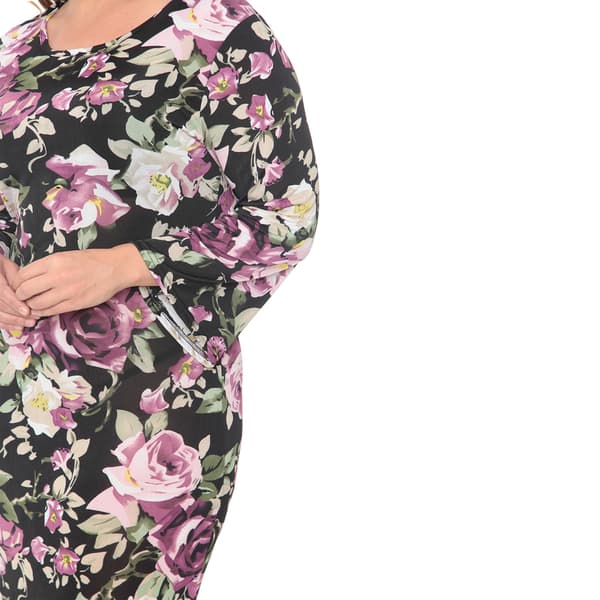Plus Size White Mark Elegant Joanna Floral Dress
