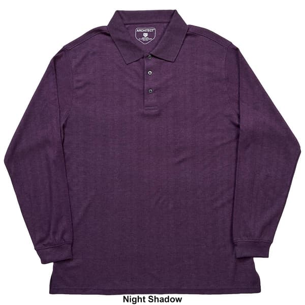 Mens Big & Tall Architect® Long Sleeve Solid I-lock Polo
