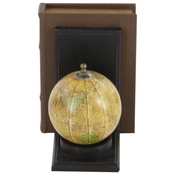 9th & Pike&#174;. 2pc. Wooden Globe Bookends