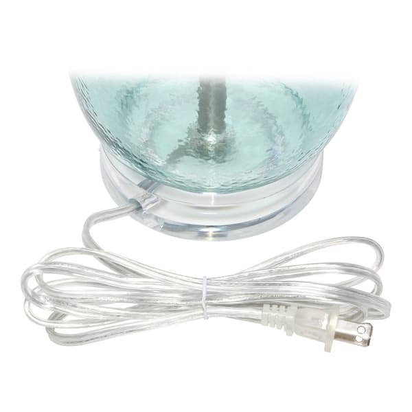 Lalia Home Classix Oval Glass Table Lamp w/White Drum Shade