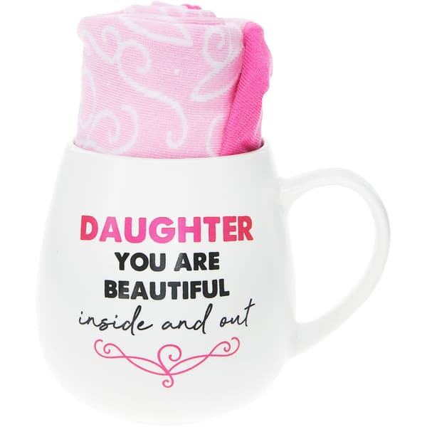 Pavilion Mug & Sock Set w/Daughter You Are Beautiful Inside & Out - image 