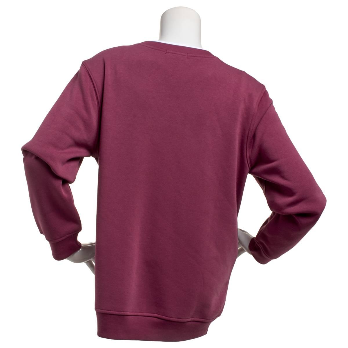 Plus Size Hasting & Smith Floral Stud Fleece Sweatshirt