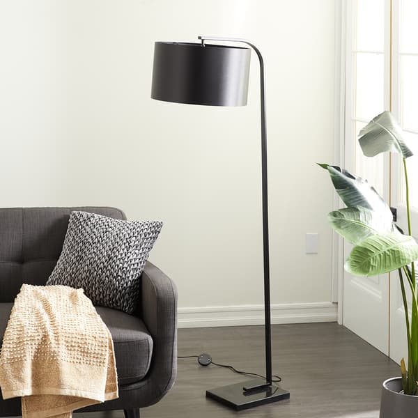 9th & Pike&#174; Black Metal Traditional Monochrome Floor Lamp